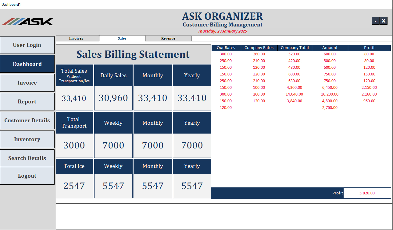Invoice System screenshot 3