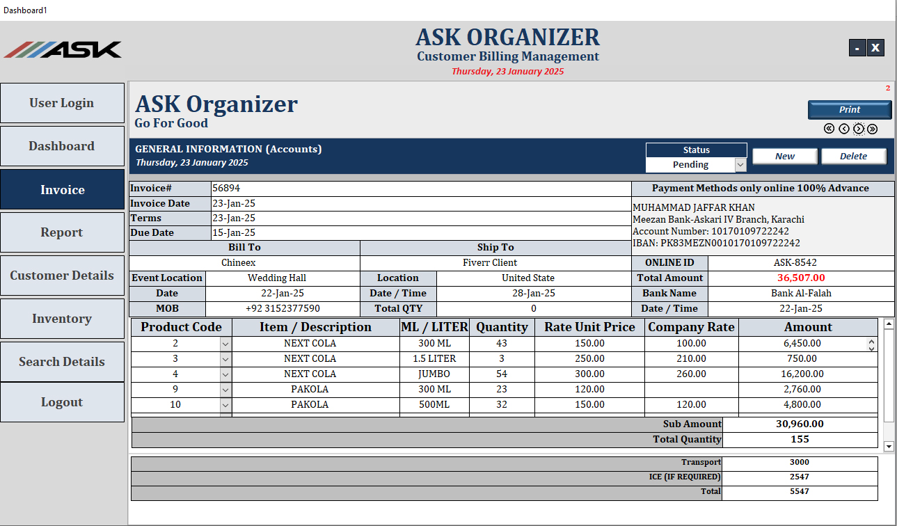 Invoice System screenshot 5