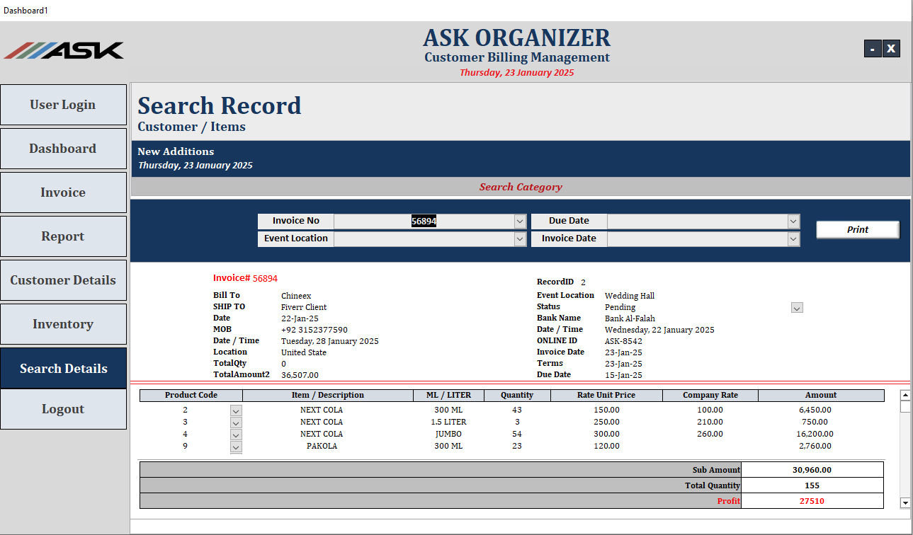 Invoice System screenshot 9
