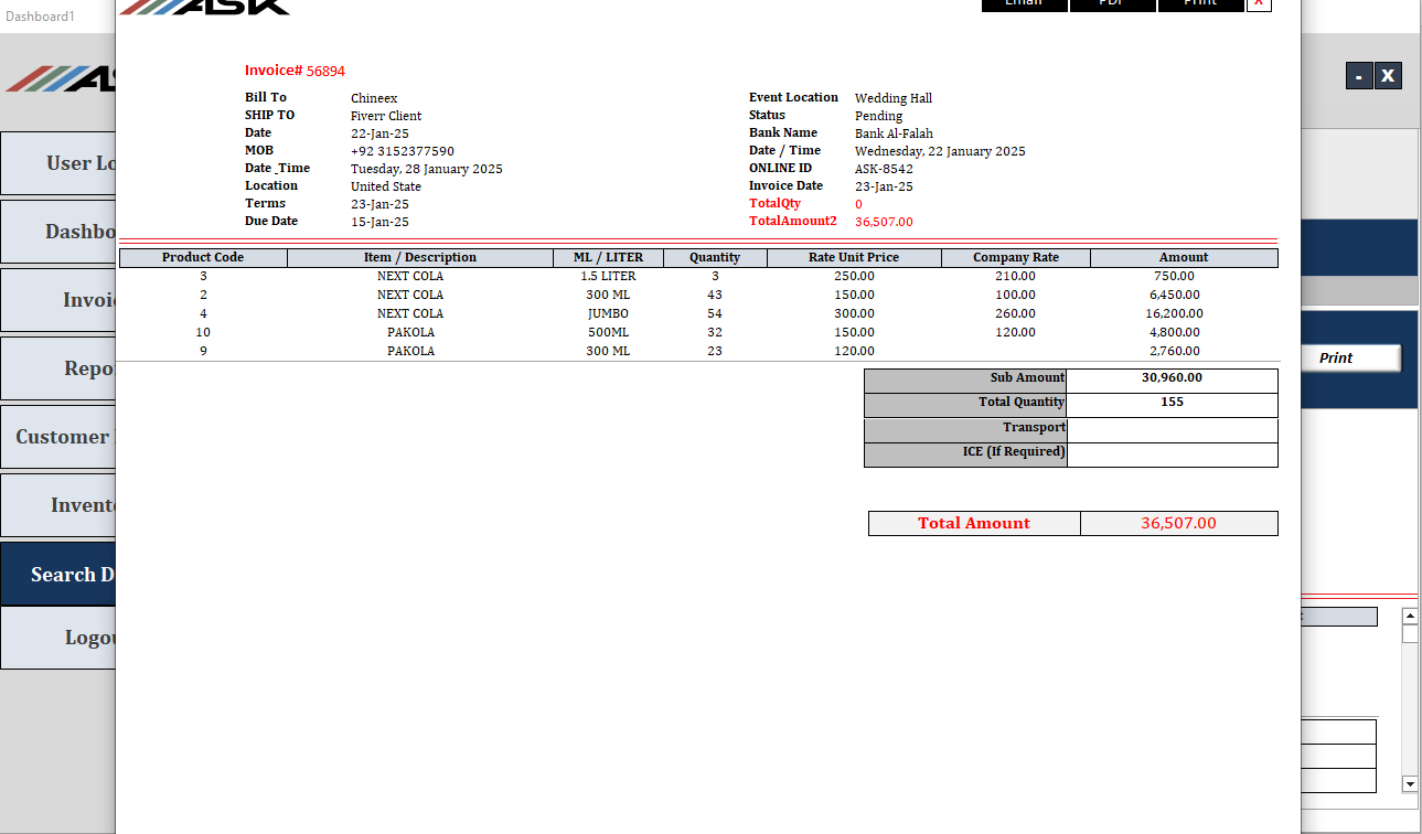 Invoice System screenshot 10