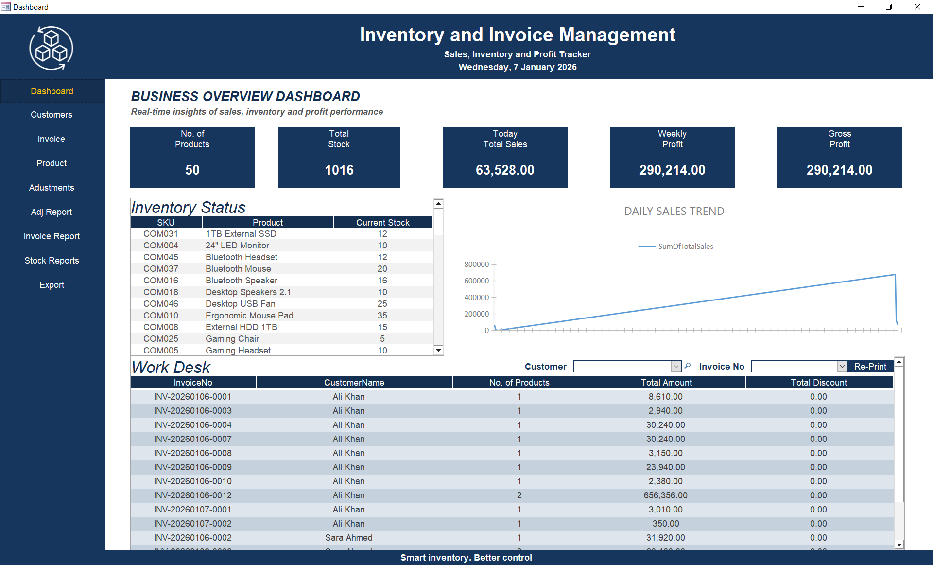 Inventory Management System screenshot 1