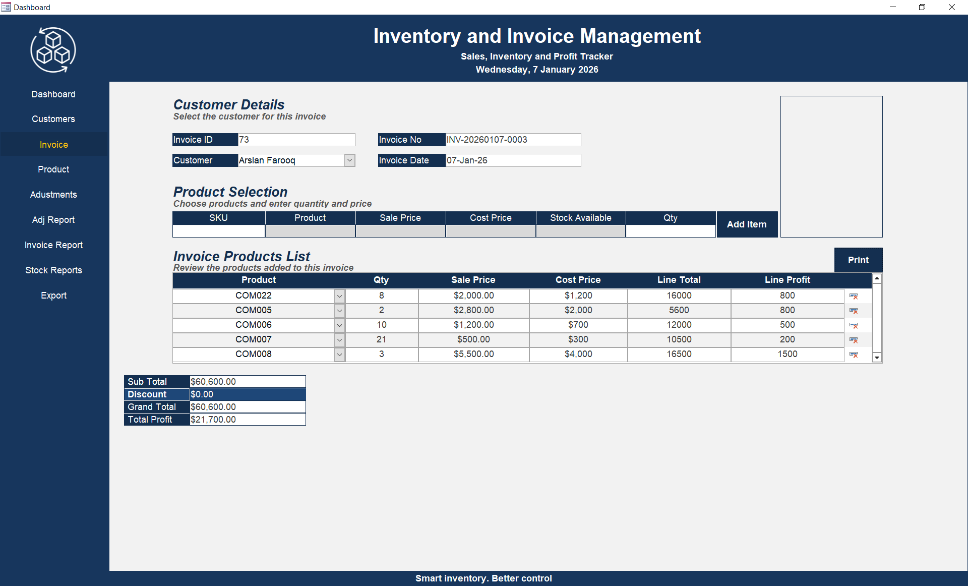 Inventory Management System screenshot 2