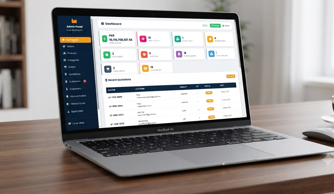 Heavy Machinery Admin Dashboard Development