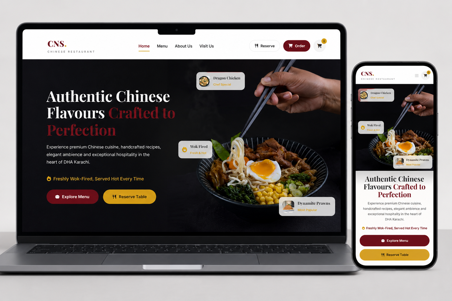 Premium Restaurant Website Design and Development