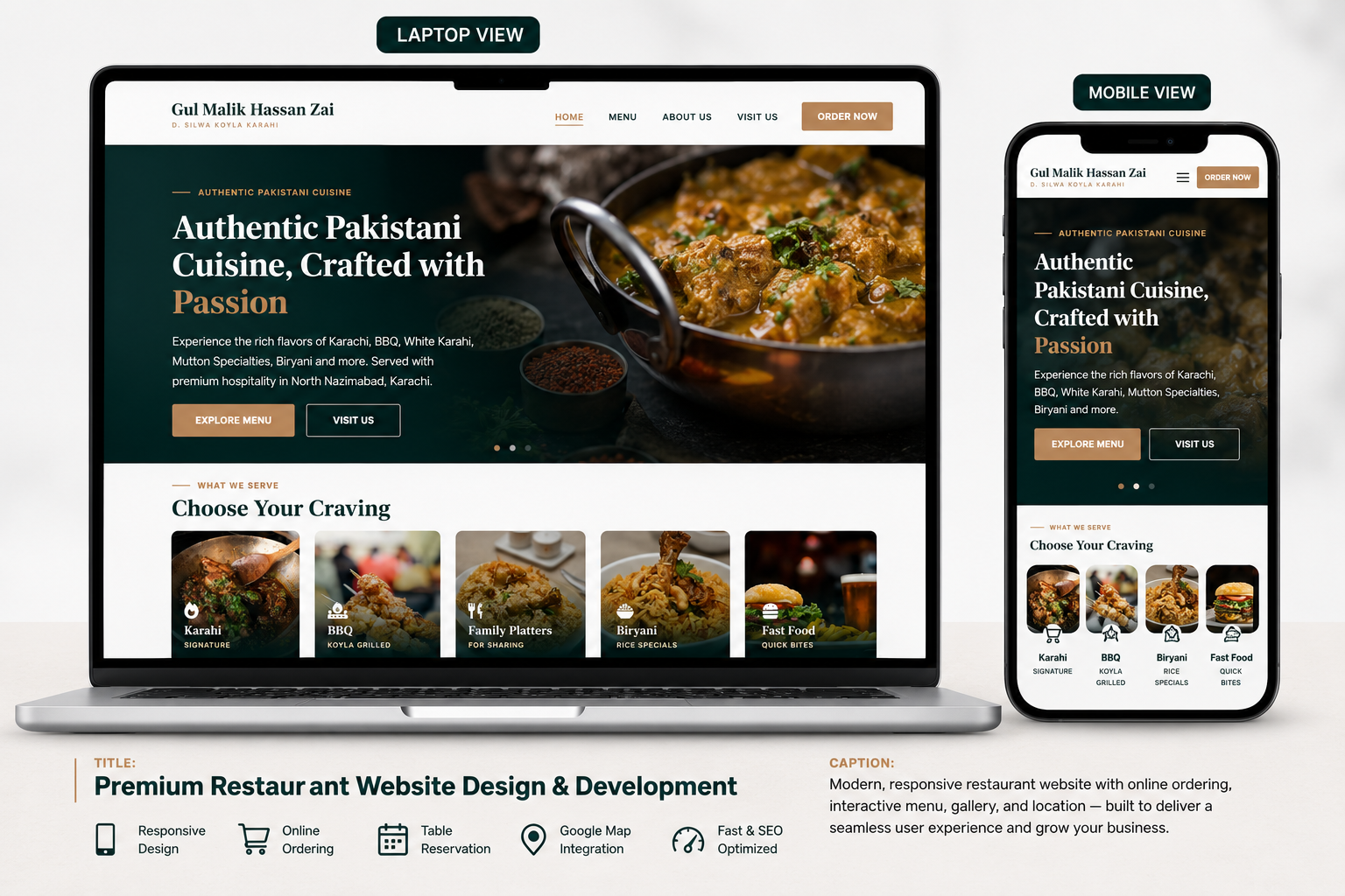 Restaurant Website Design and Development