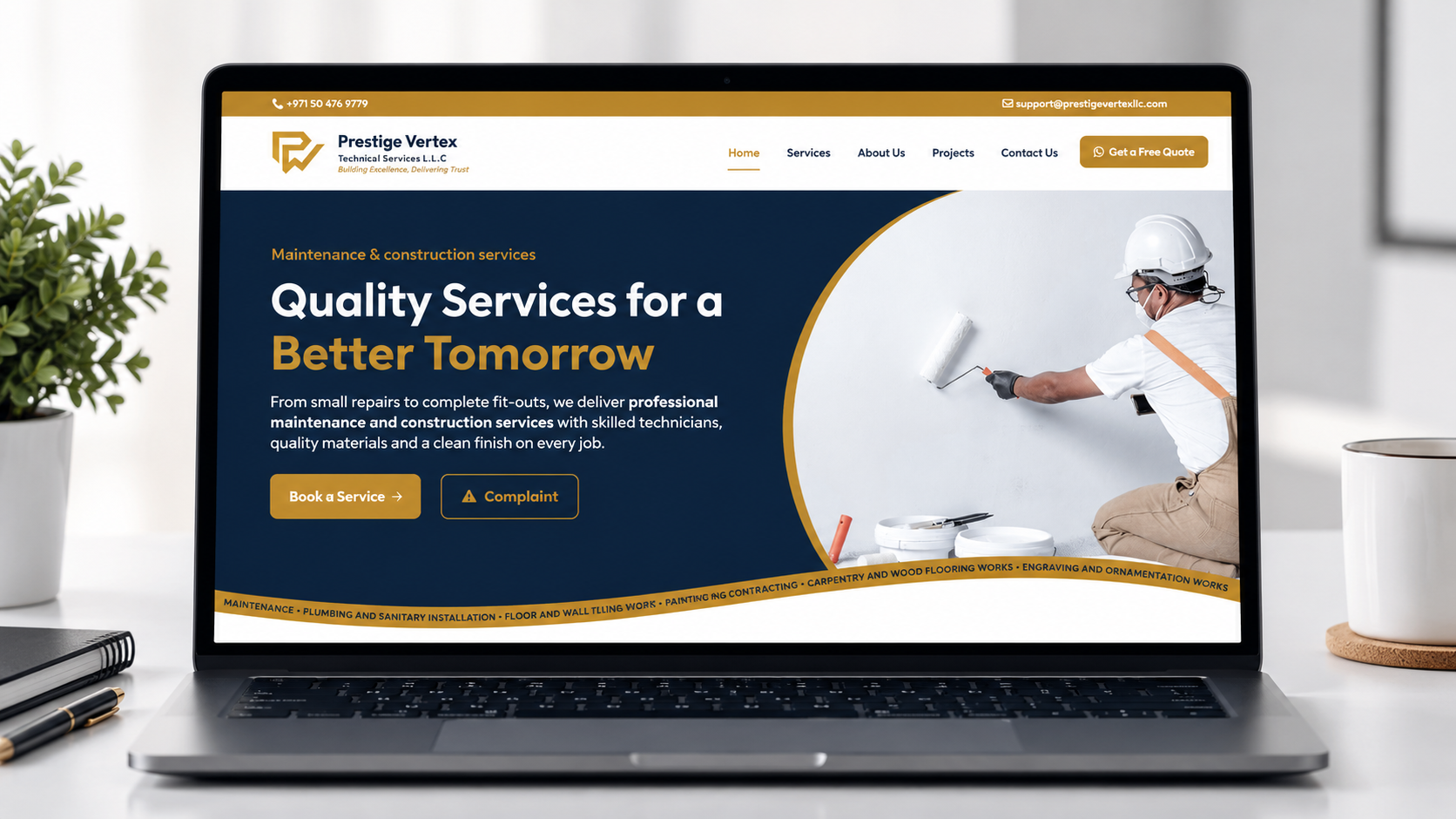 Maintenance & Construction Company Website
