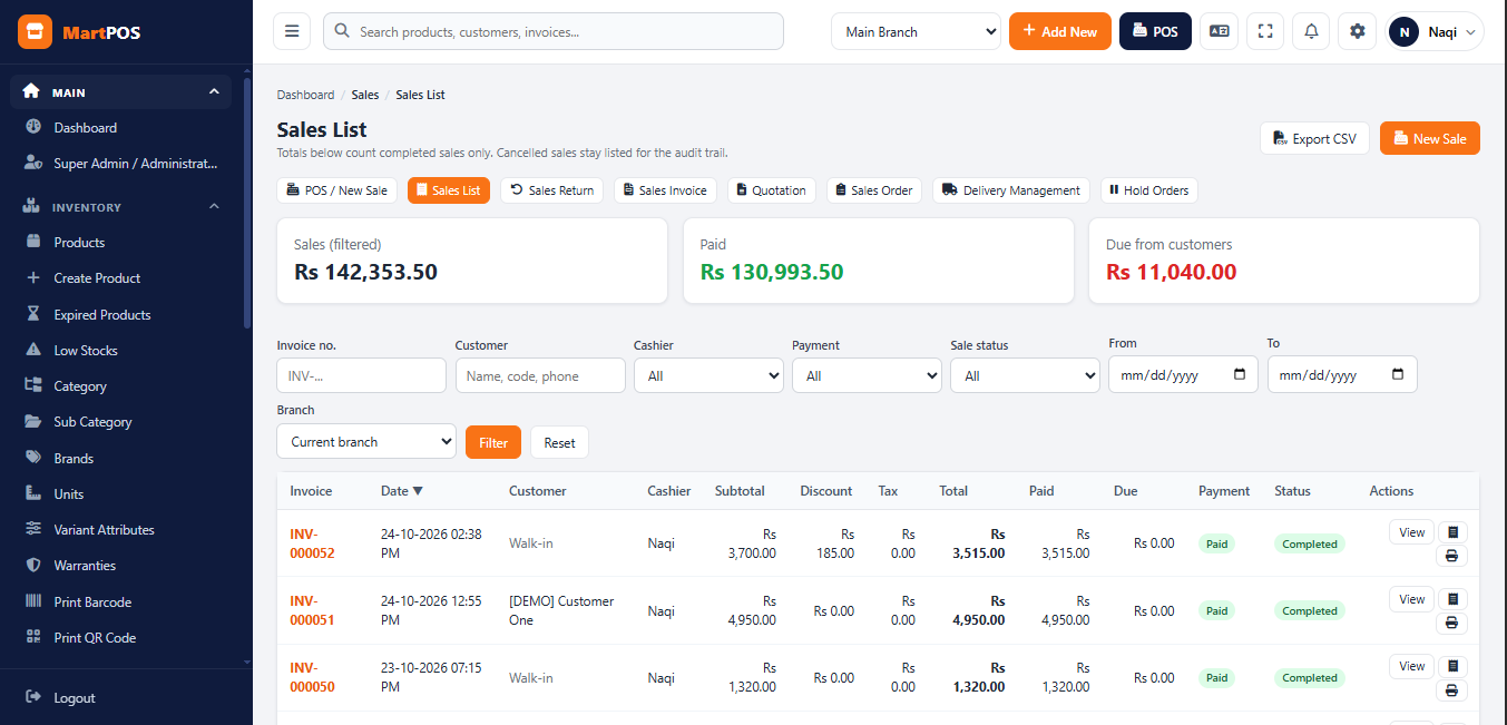 Mart Management System